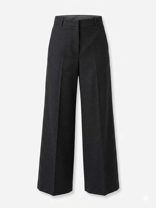Theory Pants - Theory Charcoal Wide Leg Trousers